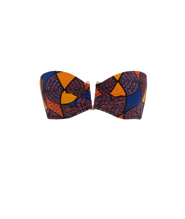 Haut de maillot de bain bandeau bleu afroiz bleu électrique.