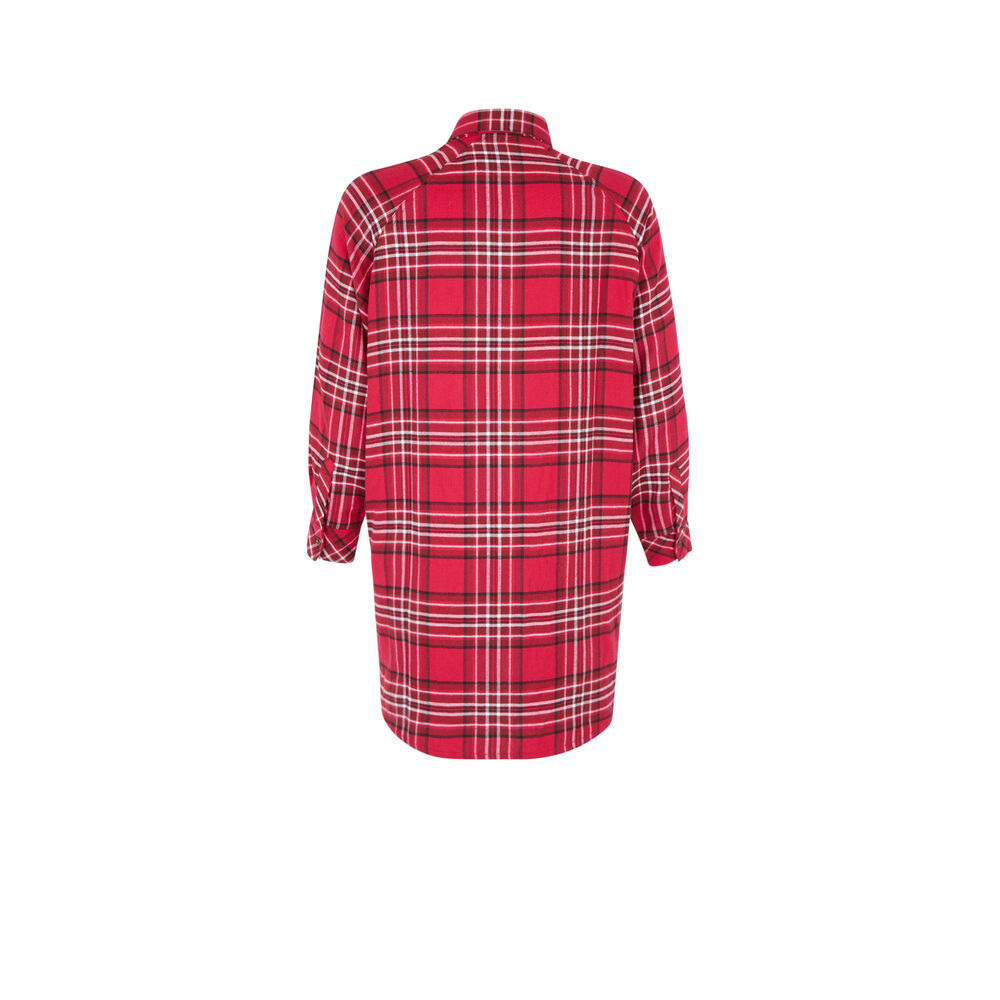 Checked tunic - burgundy burgundy.