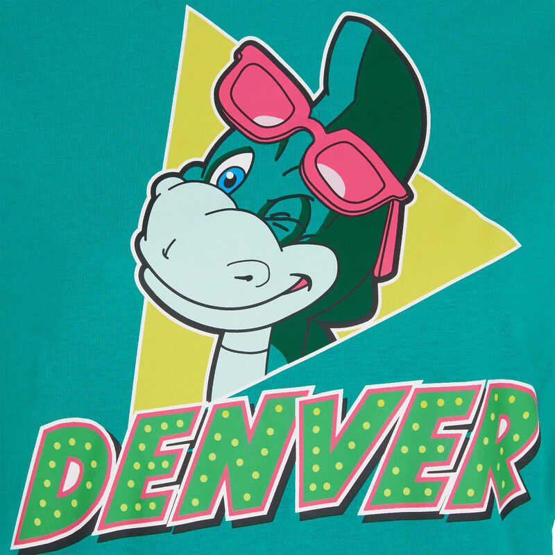 Denveriz denver print top with short sleeves teal.