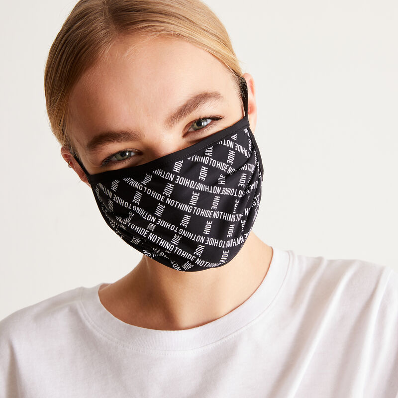 Pack of three 'nothing to hide' masks - black Pack of three 'nothing to hide' masks - black;