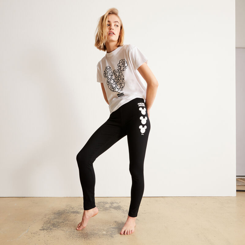Leggings with Mickey Mouse print - black Leggings with Mickey Mouse print - black;