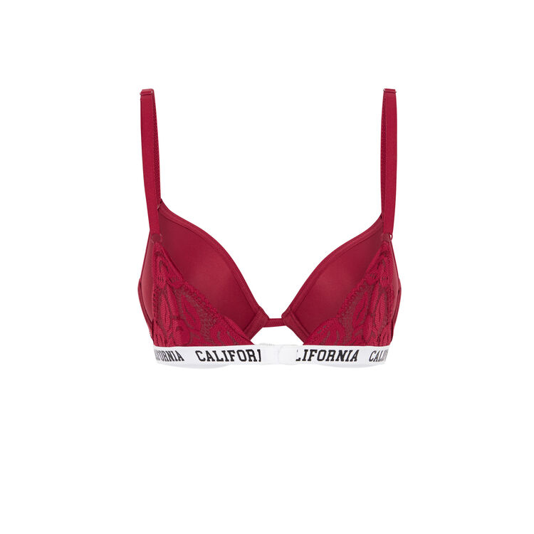 Westcoastiz lace padded bra burgundy.