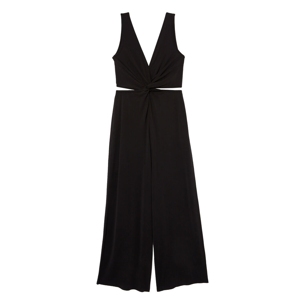Trouser jumpsuit with bow detail - black black.