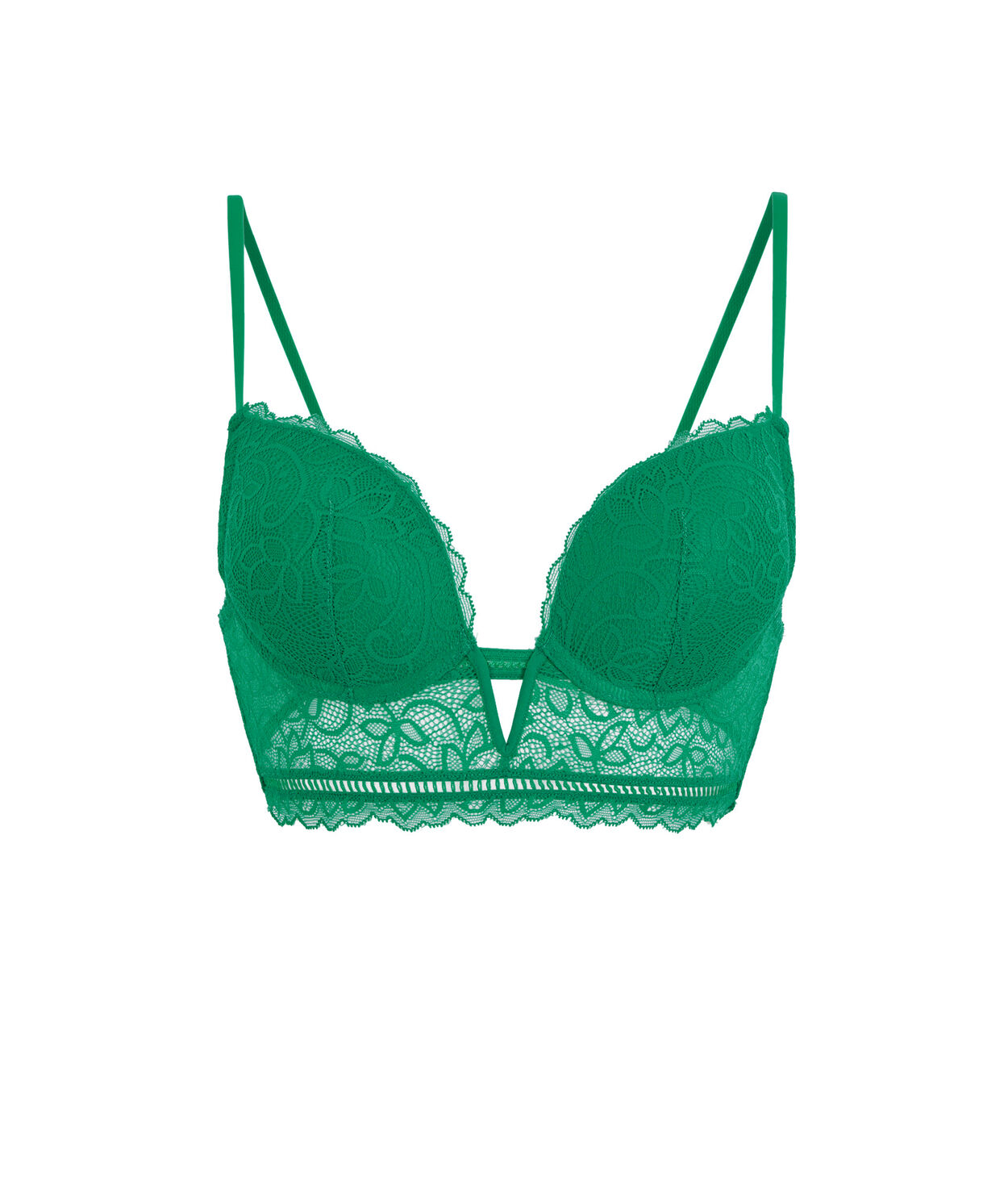 Sayiz emerald-green push-up bra - Green - Undiz