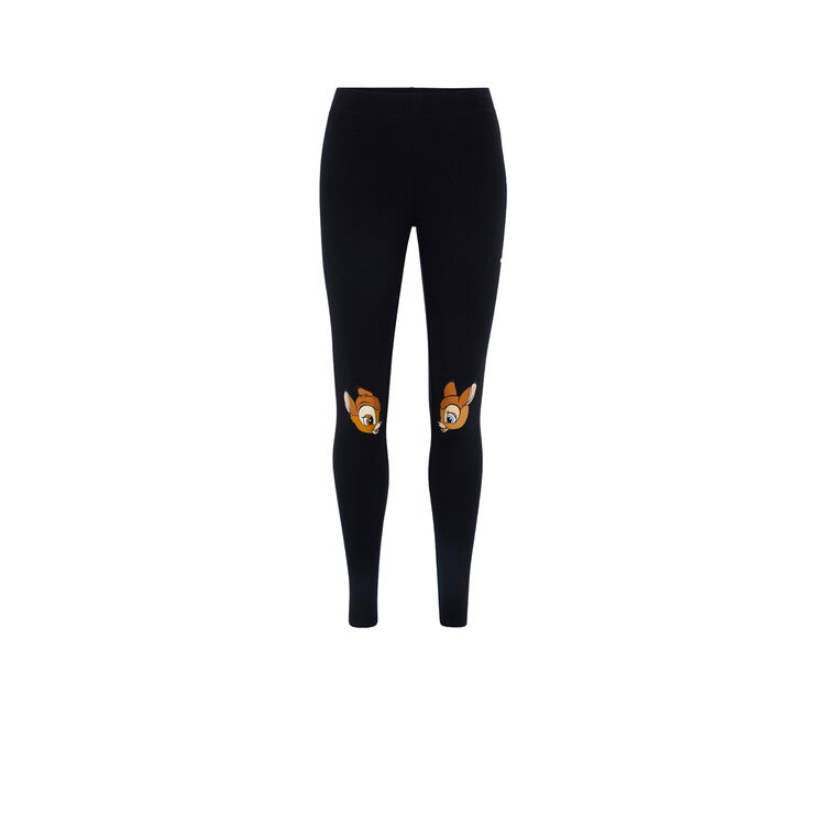 Legging en jersey print bambi bibichiz noir.