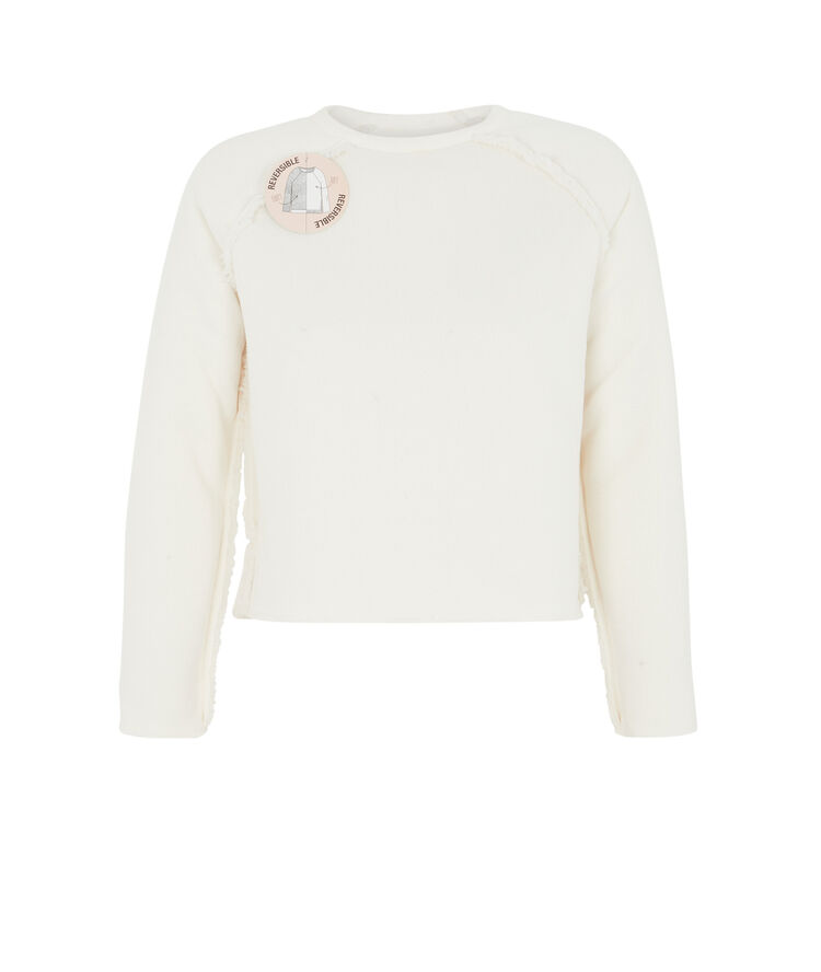 Sherpiz reversible fleece sweatshirt off-white.