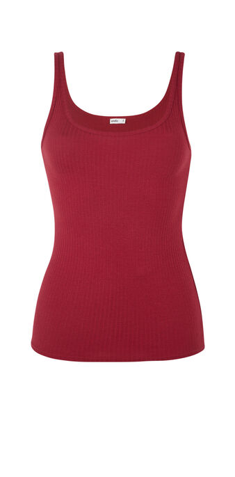 Debidiz plain jersey vest top  rhubarb.
