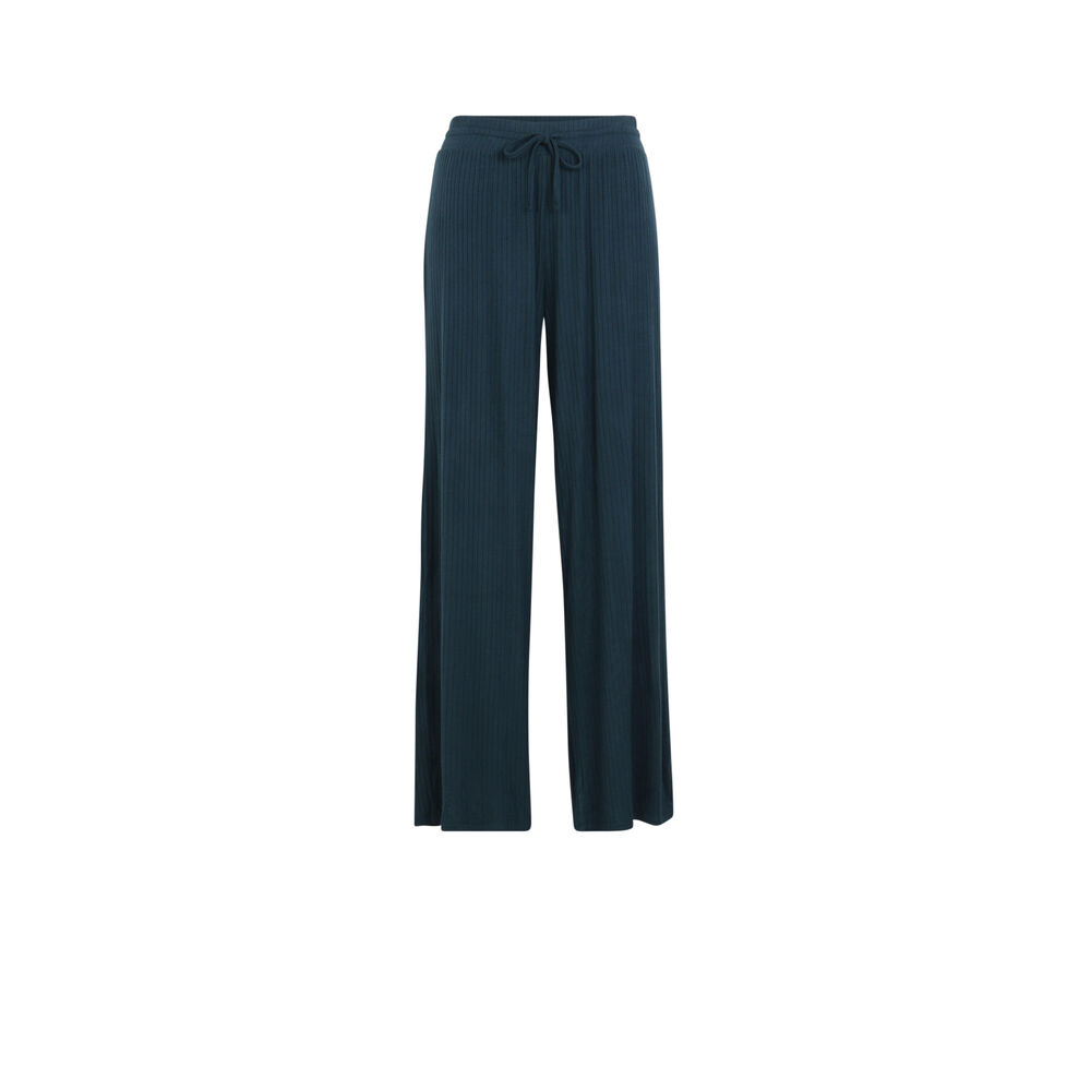 Wide-leg trousers and drawstring - blue blue.