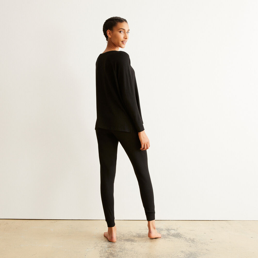 Long-sleeved top - black black.