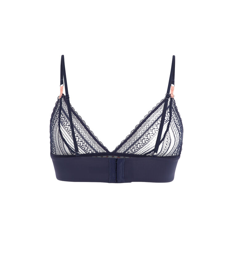 Valliz navy blue triangle push-up bra navy blue.