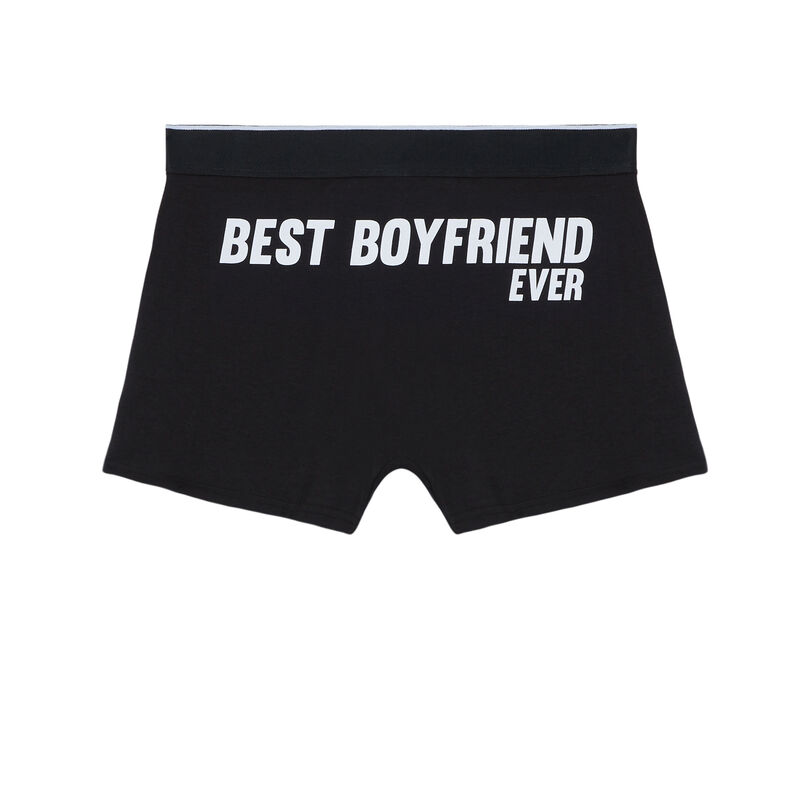 boxers with best boyfriend ever print - black boxers with best boyfriend ever print - black;