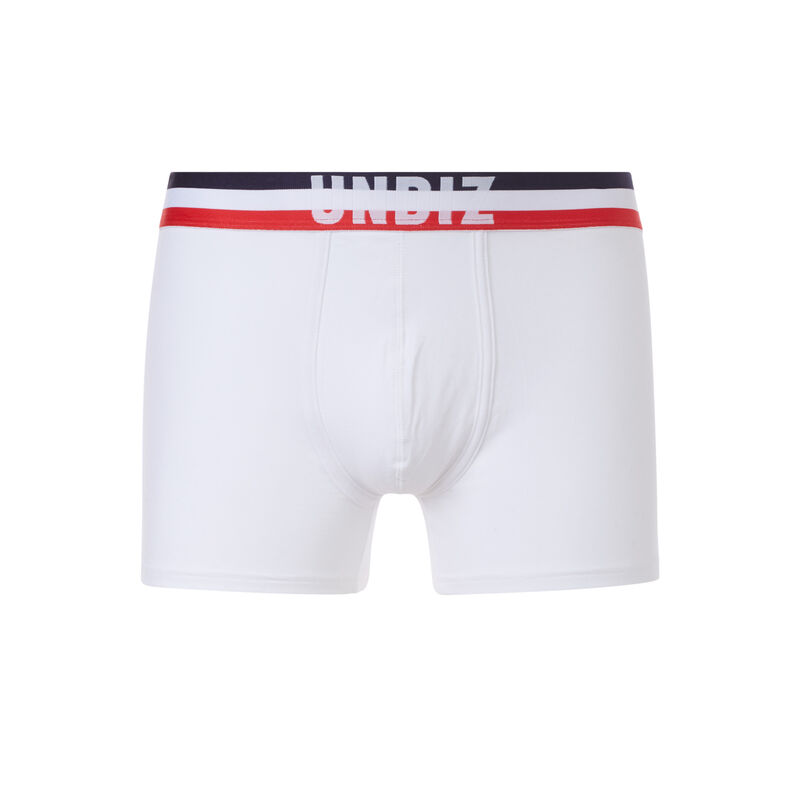 cotton boxers with tricolour details - white;
