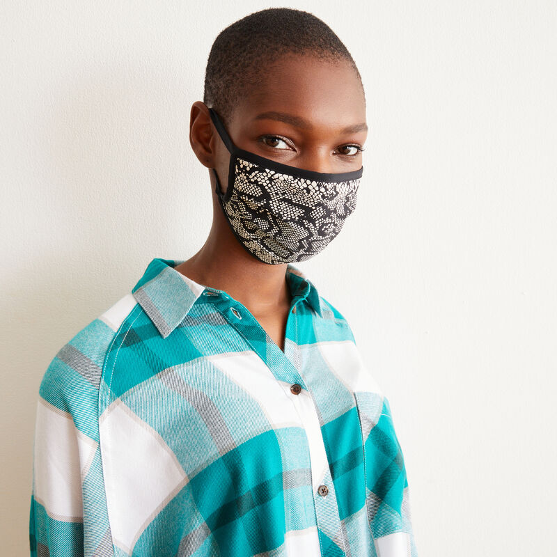 snakeskin look mask - black snakeskin look mask - black;