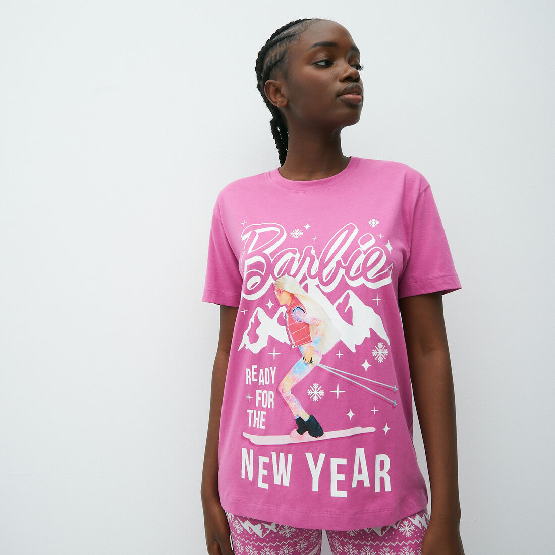 vrek recept etiket t-shirt with Barbie print - dark fuchsia - Undiz