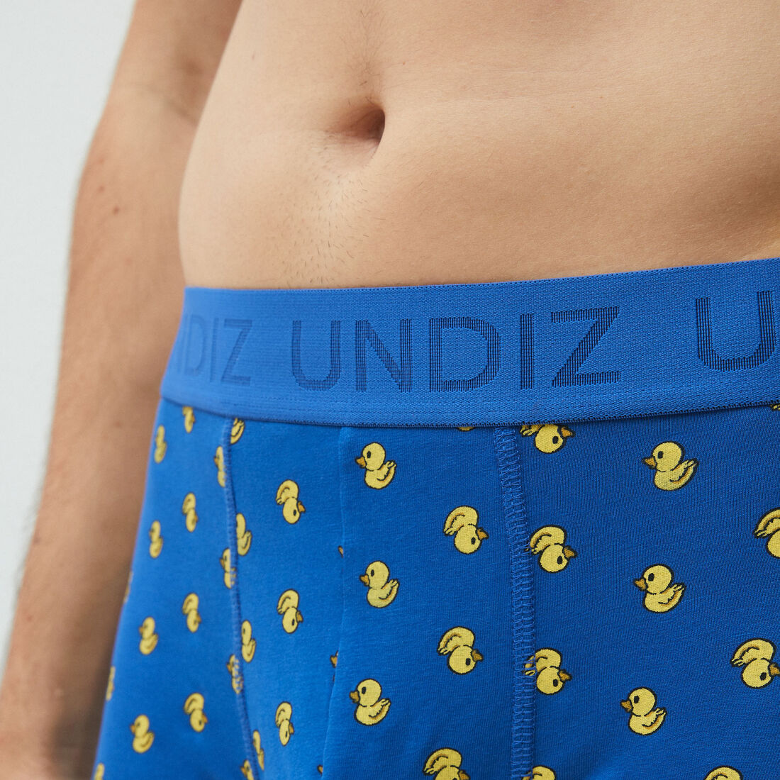 cotton boxer shorts with duck pattern;