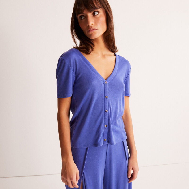 Short-sleeved top - purple Short-sleeved top - purple;