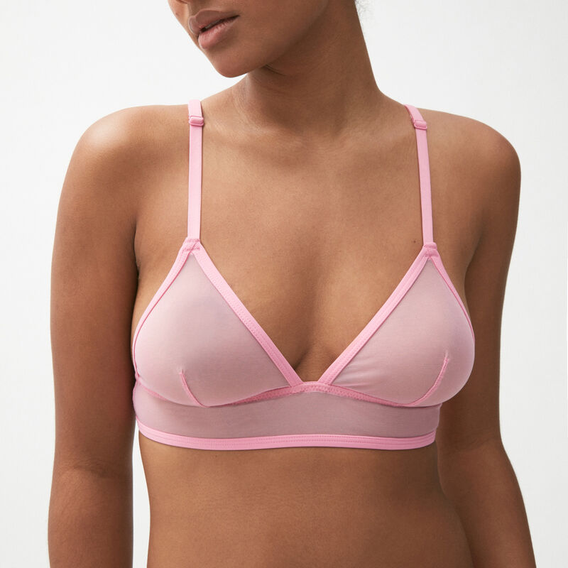 triangle bra with straps;