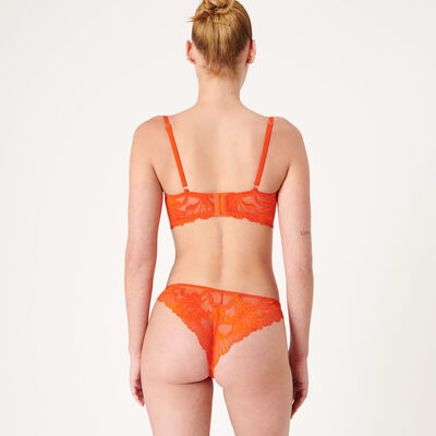 graphic lace tanga briefs;