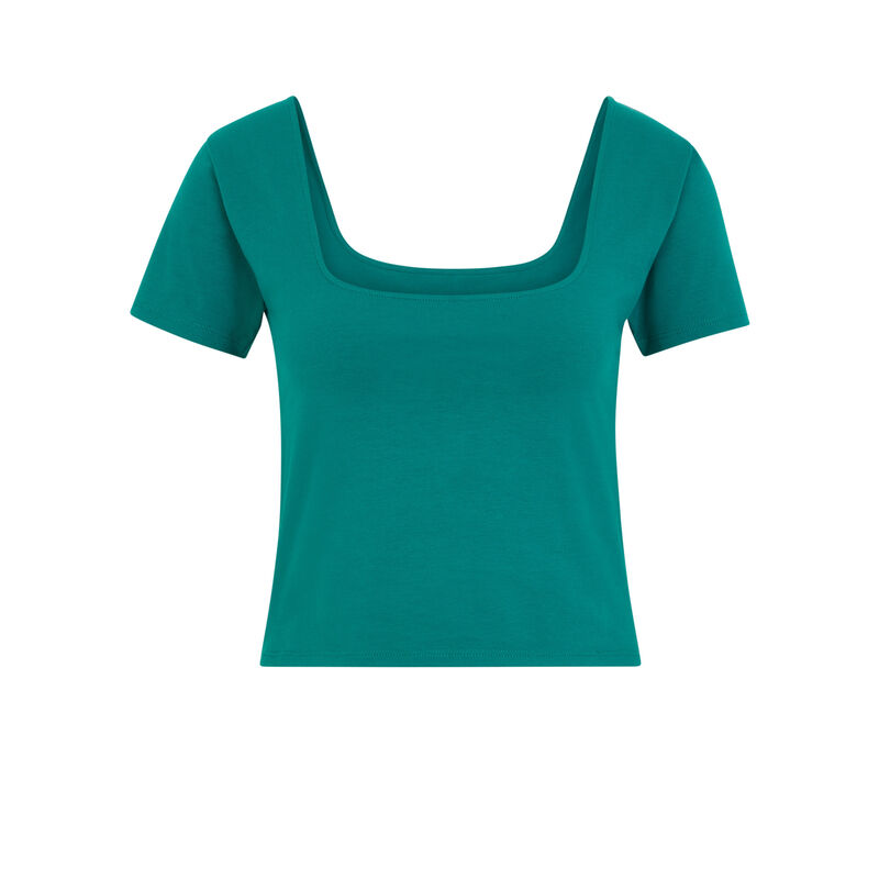 Square neck top - green Square neck top - green;