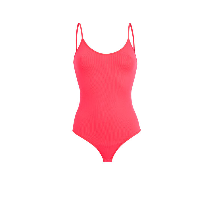 Neonrosa body bodsimpliz rosafarben.