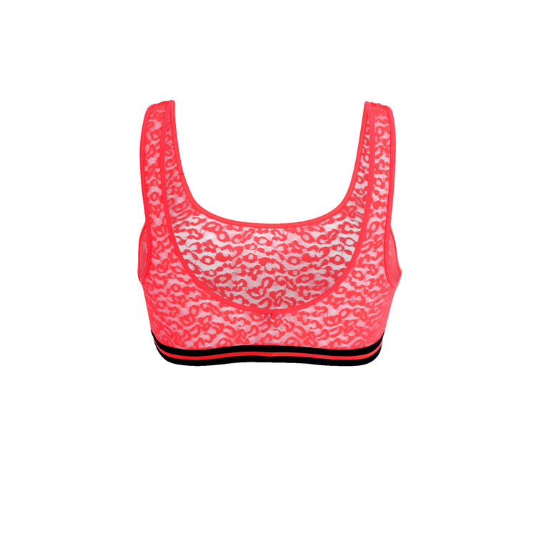 Secretiz leopiz fluorescent coral bra pink.