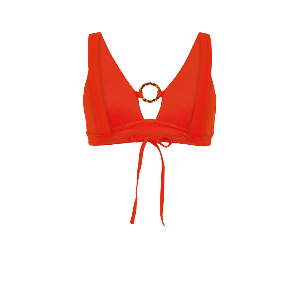 Triangle bikini top - red red.