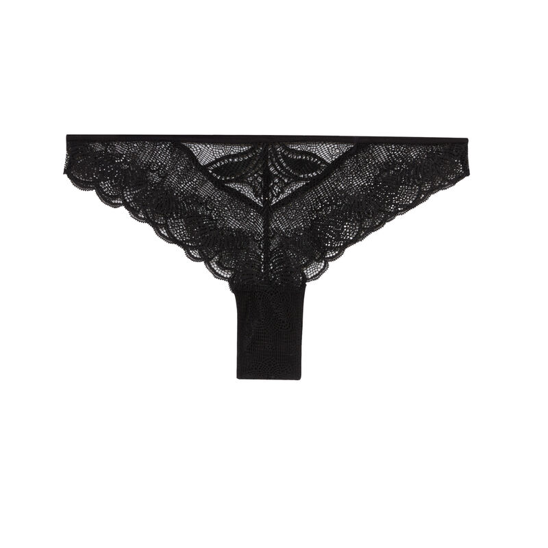 lace tanga briefs with double ties - black lace tanga briefs with double ties - black;