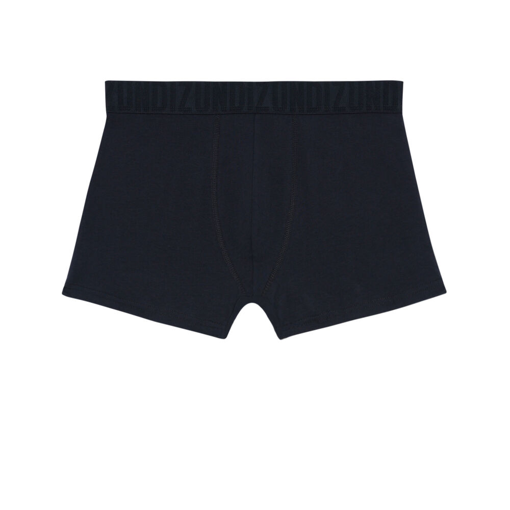 Boxers with soyez pas jaloux slogan - black black.