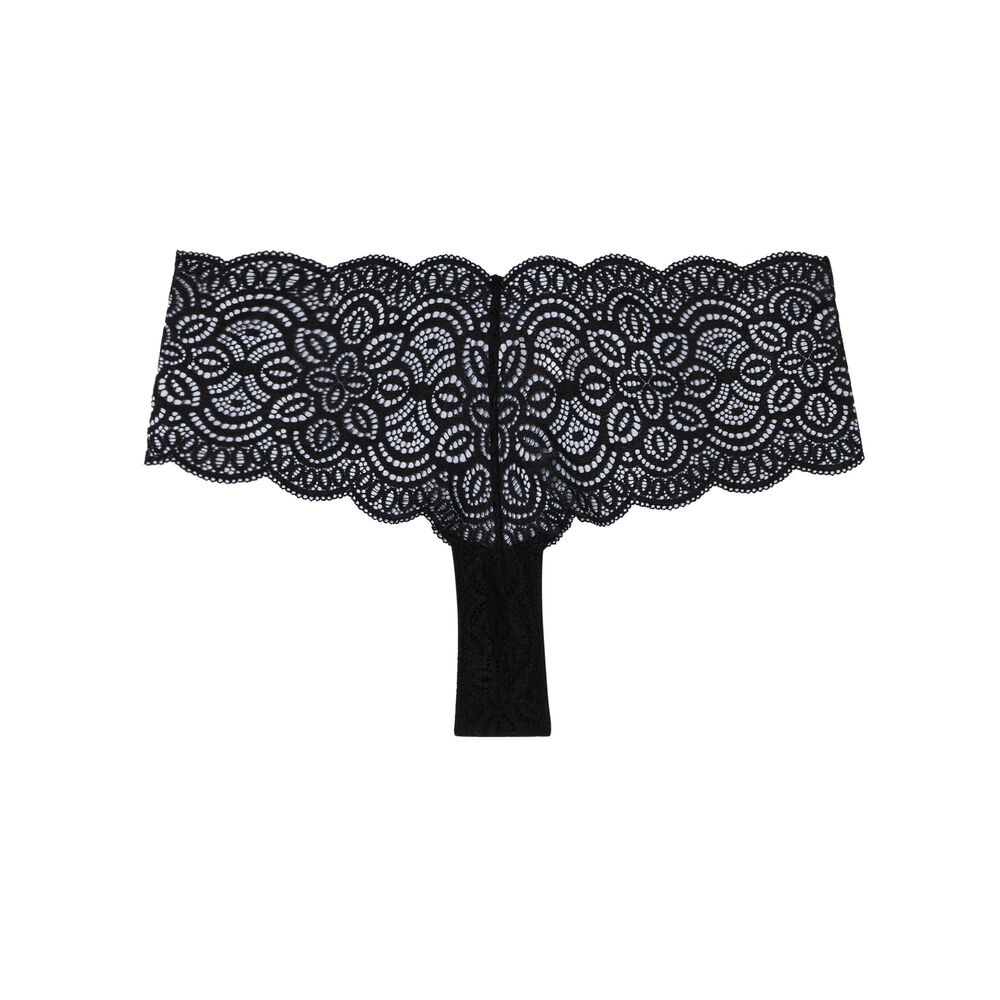 Full lace shorty - black black.