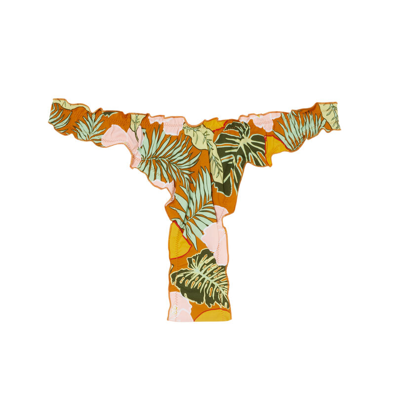 tropical print bikini briefs - orange tropical print bikini briefs - orange;