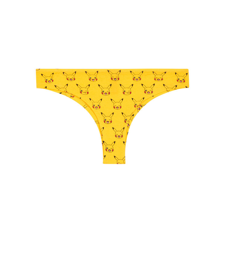Cotton pikachu tanga briefs - yellow yellow.