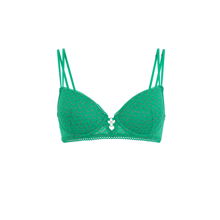 Lurexiz emerald-green padded bra green.