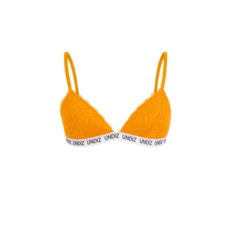 Secretiz laciz saffron triangle bra orange.