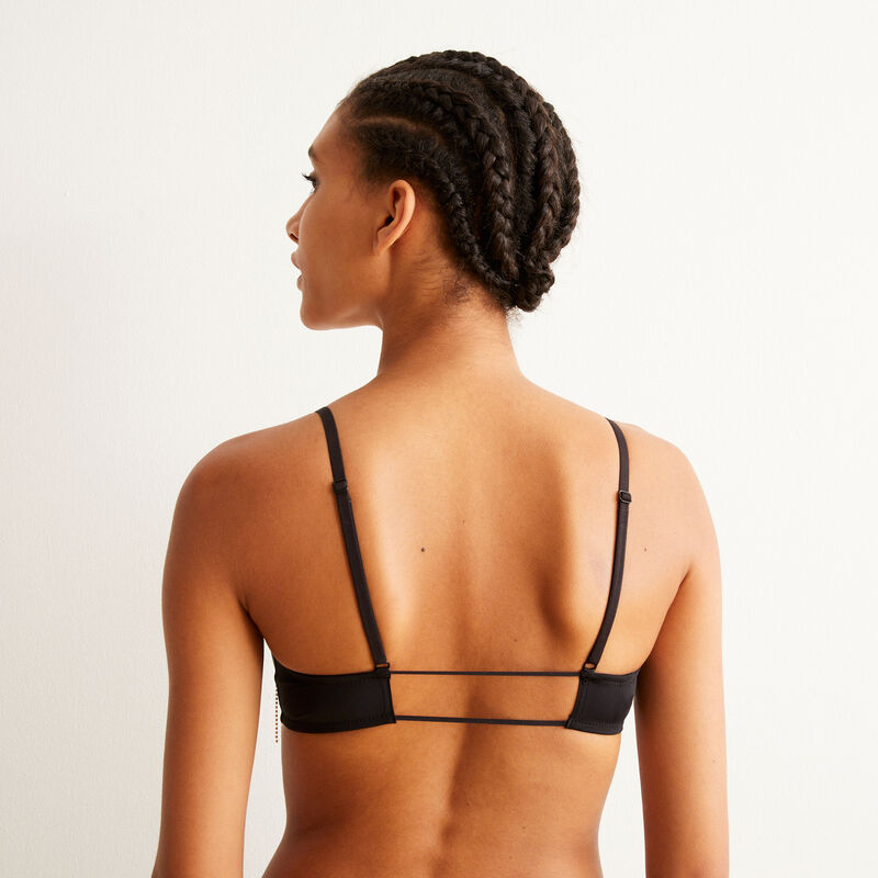 crystal fringed bralette - black crystal fringed bralette - black;