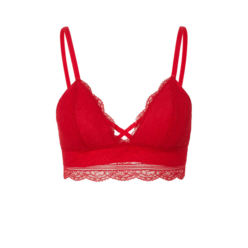 non-wired triangle bra - red non-wired triangle bra - red;