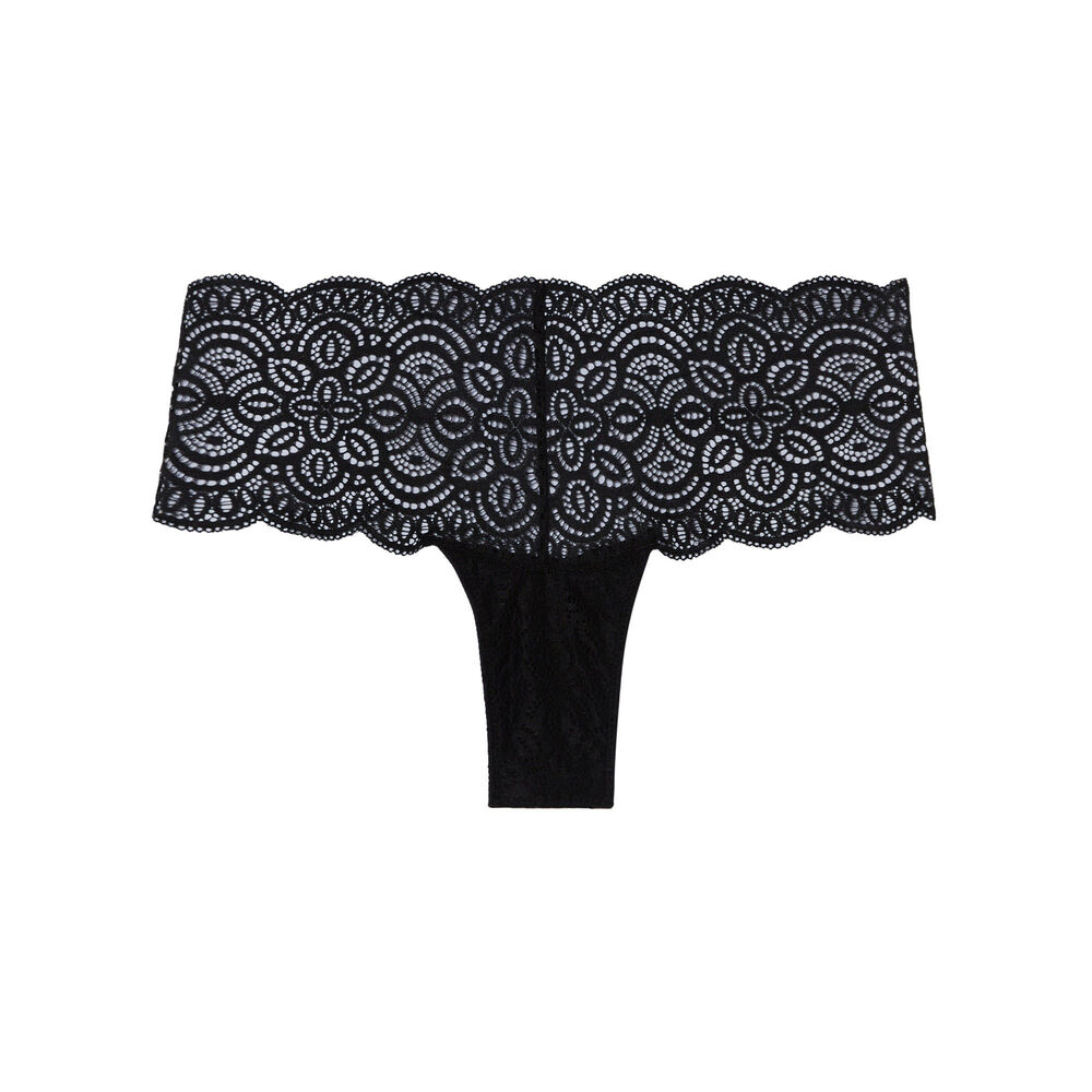 Full lace shorty - black black.