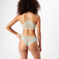 lace and cotton tanga briefs;