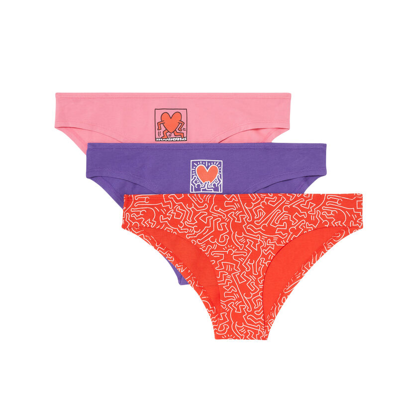 lot de 3 culottes motif coeurs - rouge lot de 3 culottes motif coeurs - rouge;
