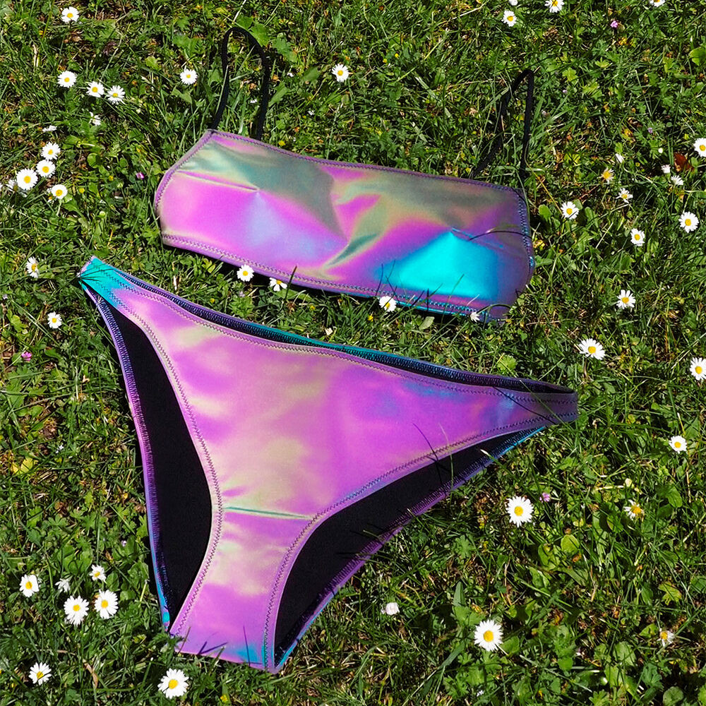 Reflective bikini bottoms - dark grey grey.
