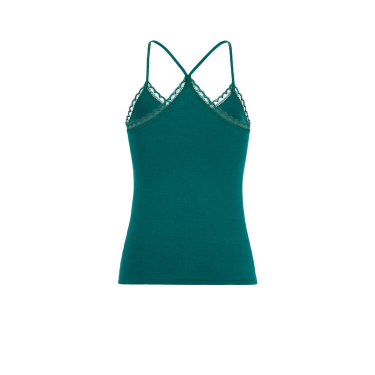 Vitamiz jersey top with thin straps green.