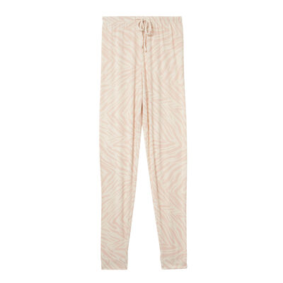 zebra print trousers - nude pink;