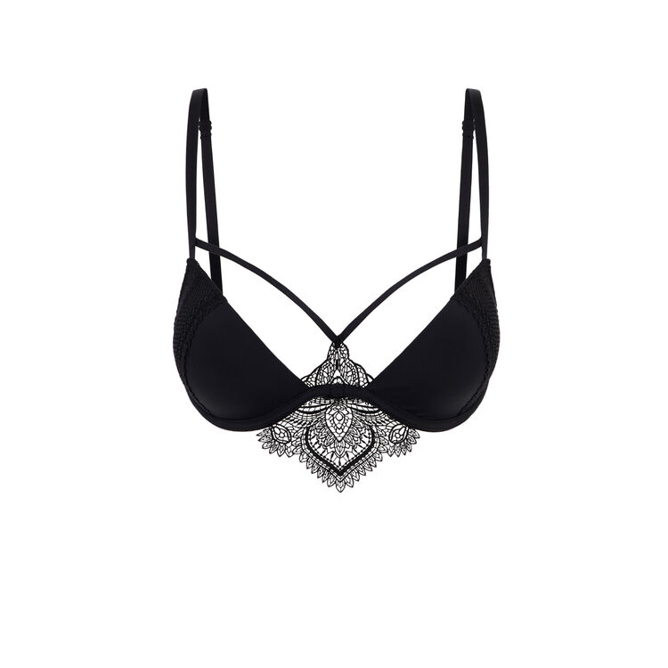 Czarny biustonosz push-up tattoogirliz black.
