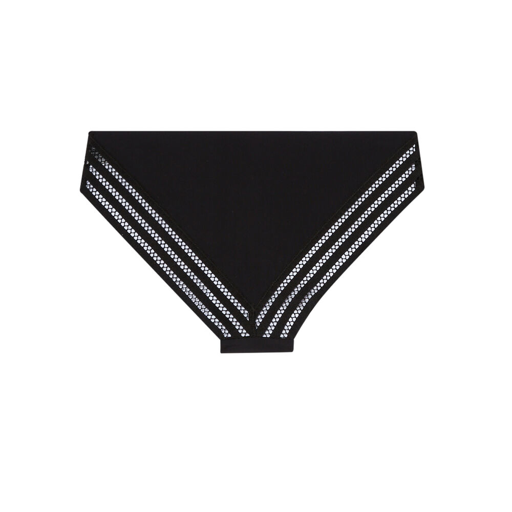 Microfibre plain briefs - black black.