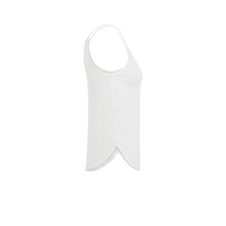 Top w kolorze złamanej bieli debfluidiz white.