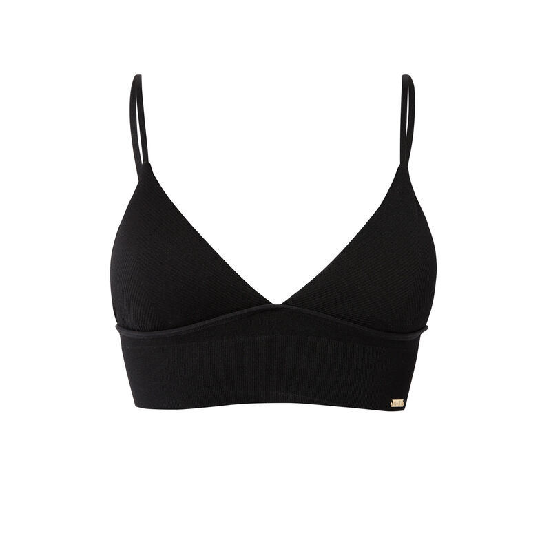 triangle bra without underwiring - black;