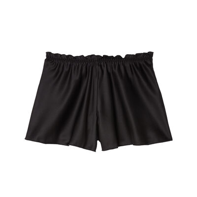 satin culotte shorts - black;