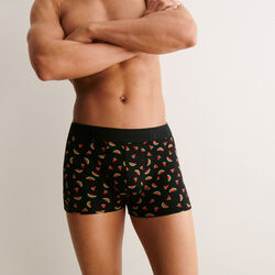 boxers with watermelon motifs - black