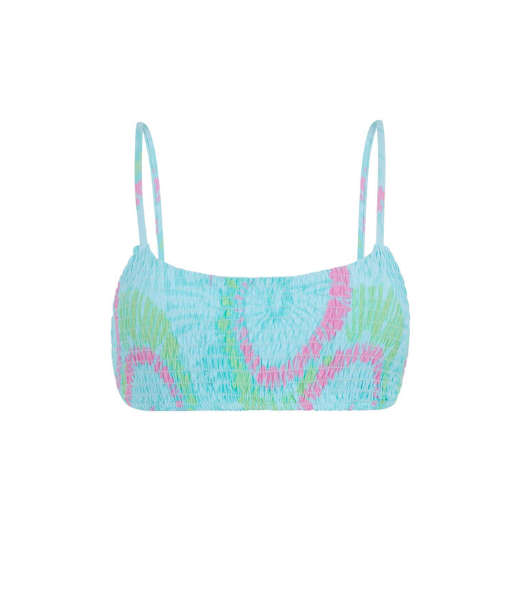Printed bikini bralette top - turquoise turquoise.