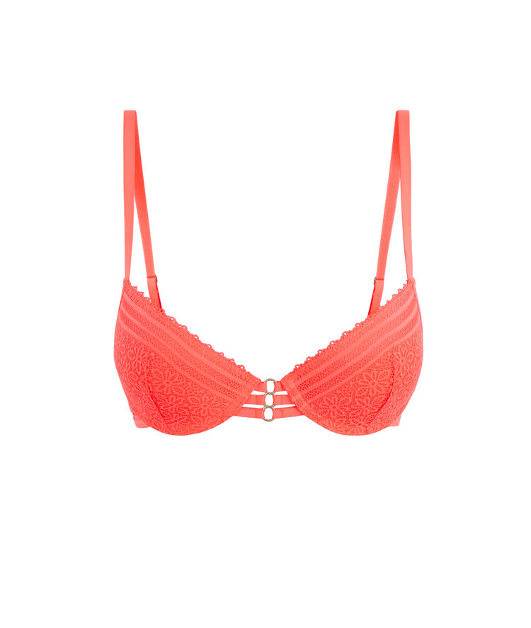 Triasiz lace push-up bra coral.