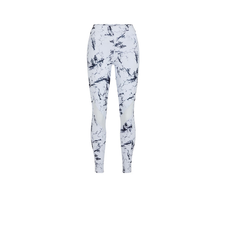 Yogamarbliz marble print sports leggings white.